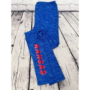 ZooZatz‎ University of Kansas Jayhawks Leggings Women's Medium Blue Cropped